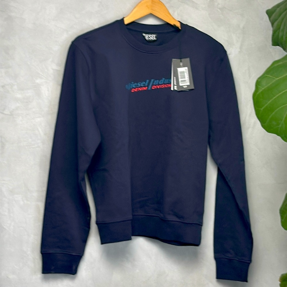 COPY - Diesel Men's Blue S-Ginn-Ind Sweatshirt, Size M